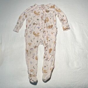 Angel Dear Bamboo Blend Forest Families Print Footie Pajamas - Size 6-9 Months